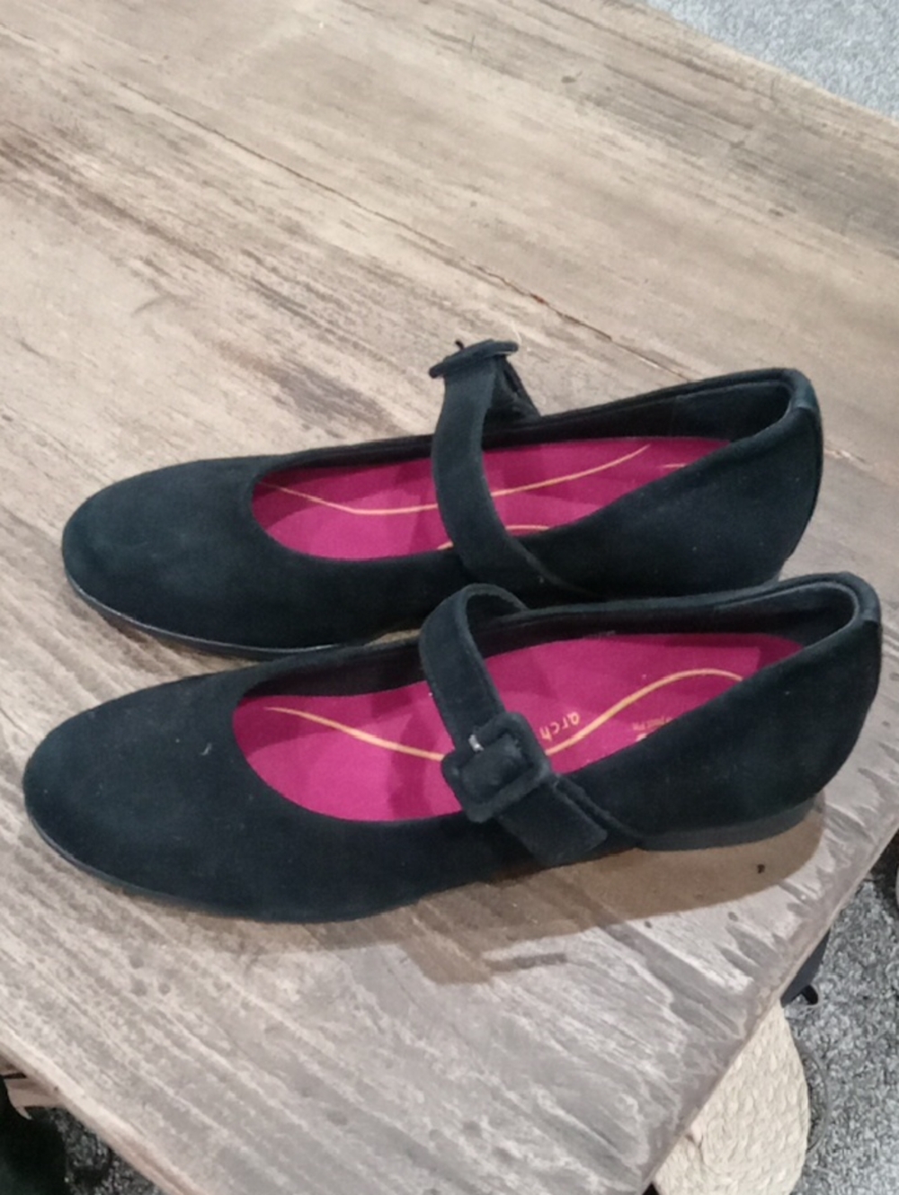 Munro American Black Suede Flat Mary Jane Shoe Size 8.5SS NWT - Picture 4 of 5